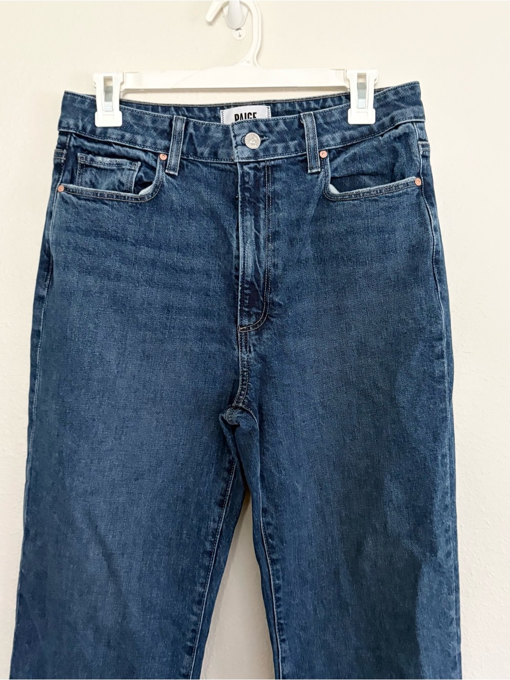 Paige Stevie Jeans Womens Blue Straight Leg High Rise Soundcheck Wash Size 30 - Picture 2 of 8